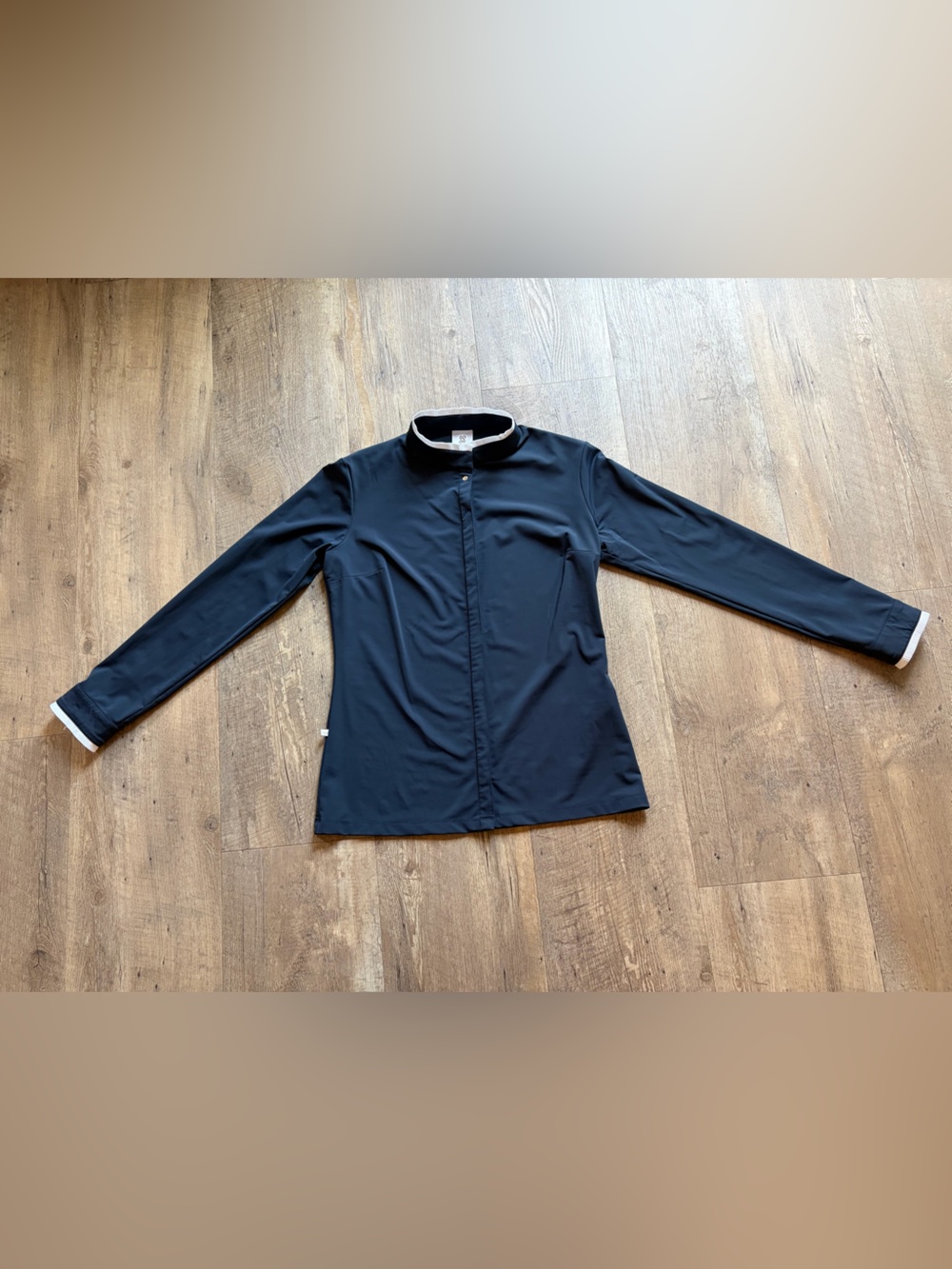 Dada Sport Vendetta Women’s Equestrian Show Shirt Navy Long Sleeve Size XL